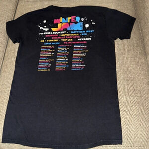 2016 winter jam t-shirt tour spectacular short sleeve unisex small black